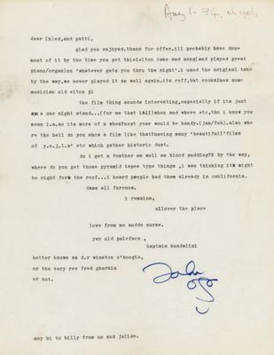 Lot #492 Beatles: John Lennon Typed Letter Signed with Self Portrait Sketch