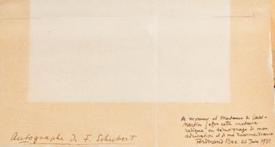 Lot #483 Franz Schubert Signature - Image 3