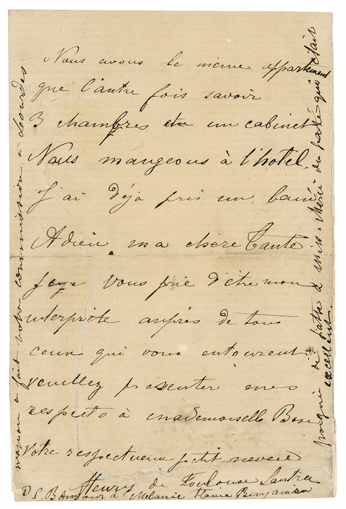 Lot #409 Henri de Toulouse-Lautrec Autograph Letter Signed with Sketch - Image 3