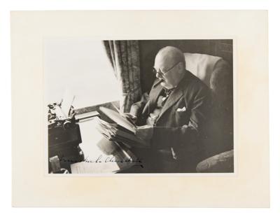 Lot #156 Winston Churchill Signed Photograph - Image 1