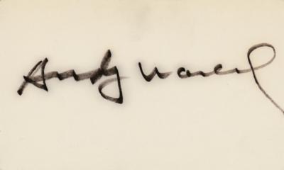 Lot #428 Andy Warhol Signature