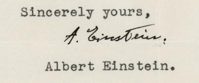 Lot #142 Albert Einstein Typed Letter Signed - Image 2