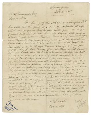 Lot #173 Joseph Cosey: Abraham Lincoln Forged Handwritten Letter - Image 1