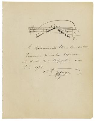 Lot #514 Eugene Ysaye Autograph Musical Quotation Signed
