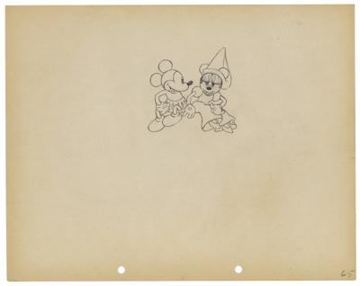Lot #644 Mickey and Minnie Mouse production drawing from Ye Olden Days - Image 1
