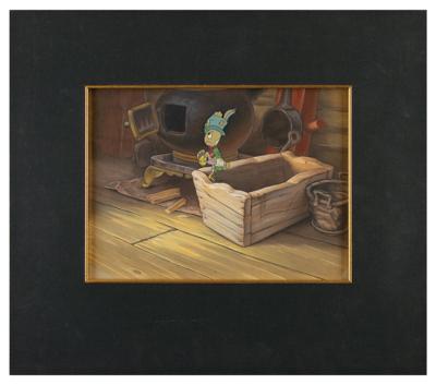 Lot #711 Jiminy Cricket production cel and master production background from Pinocchio - Image 2