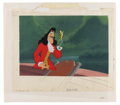 Lot #741 Captain Hook and Tinker Bell production cels and master production background from Peter Pan - Image 1