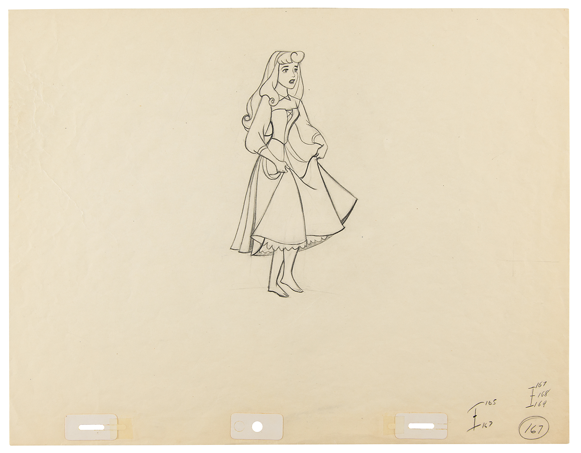 1959) United States Disney Original Production Drawings - Sleeping