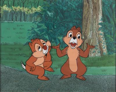 Lot #762 Chip and Dale production cels from Disneyland