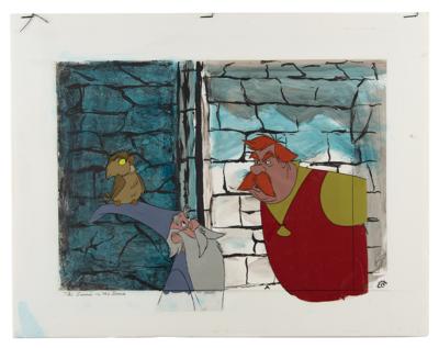 Lot #766 Merlin, Archimedes, and Sir Ector production cels from Sword in the Stone