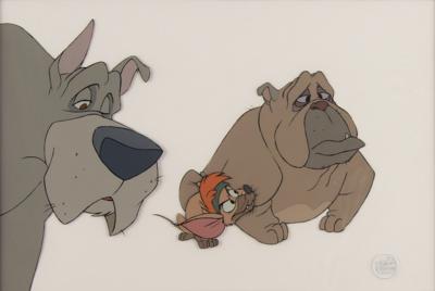 Lot #782 Tito, Francis, and Einstein production cel from Oliver and Company