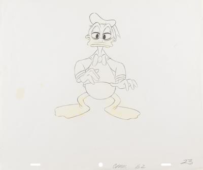 Lot #790 Donald Duck production cel and production drawing from the Epcot Center short 'Careers' signed by Tony Anselmo - Image 2