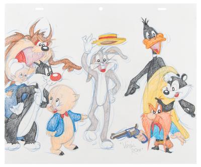 Lot #824 Looney Tunes characters original drawing by Virgil Ross