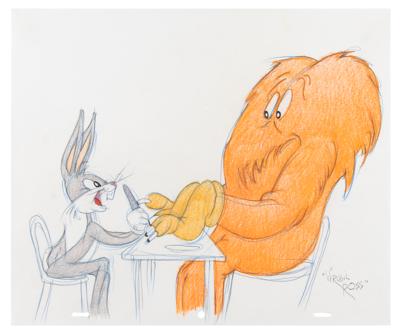 Lot #826 Bugs Bunny and Gossamer original drawing by Virgil Ross