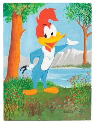 Lot #847 Woody Woodpecker original painting by