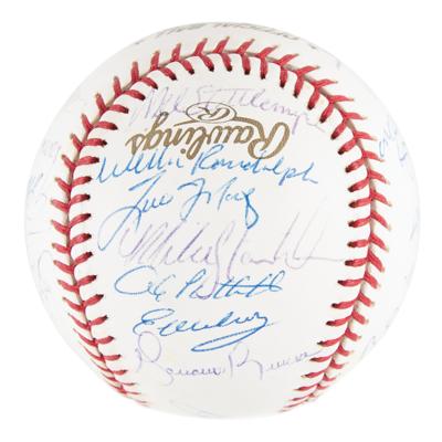 Lot #630 NY Yankees: 2001 Team-Signed Baseball - Image 3