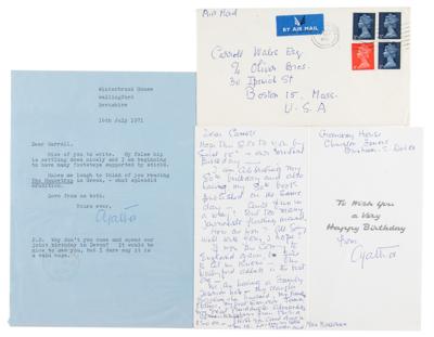 Lot #431 Agatha Christie Archive of (14) Letters