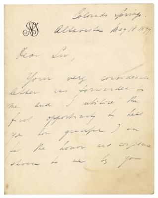 Lot #150 Nikola Tesla Autograph Letter Signed - Image 1