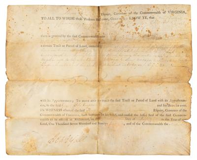 Lot #350 Henry Lee Document Signed