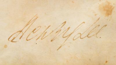 Lot #350 Henry Lee Document Signed - Image 2