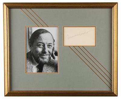 Lot #476 Tennessee Williams Signature - Image 1