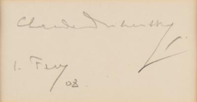 Lot #479 Claude Debussy Signature - Image 2