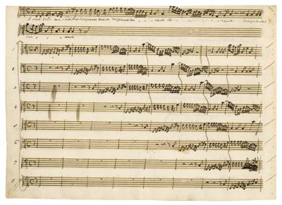 Lot #481 Wolfgang Amadeus Mozart Handwritten Musical Manuscript - Image 2