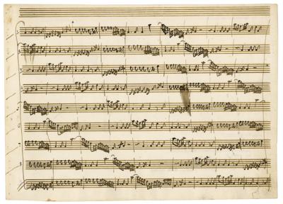 Lot #481 Wolfgang Amadeus Mozart Handwritten Musical Manuscript - Image 3