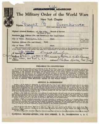 Lot #26 Dwight D. Eisenhower Twice-Signed Document - Image 1