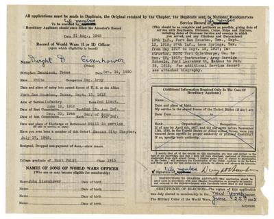 Lot #26 Dwight D. Eisenhower Twice-Signed Document - Image 2
