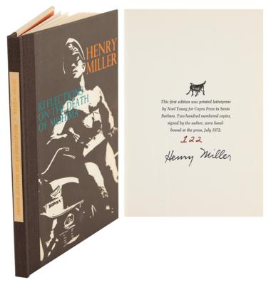 Lot #464 Henry Miller Signed Book
