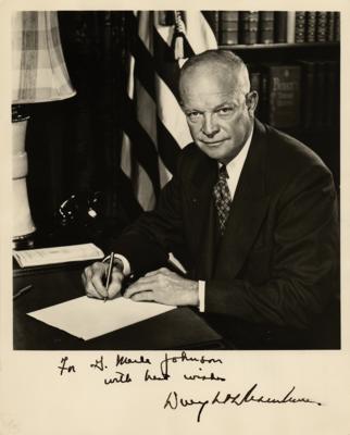 Lot #61 Dwight D. Eisenhower Signed Photograph - Image 1