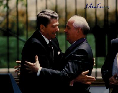 Lot #224 Mikhail Gorbachev Signed Photograph