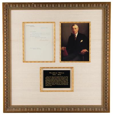 Lot #115 Woodrow Wilson Typed Letter Signed as