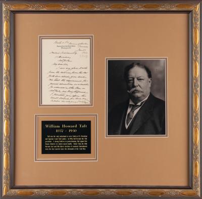 Lot #103 William H. Taft Autograph Letter Signed