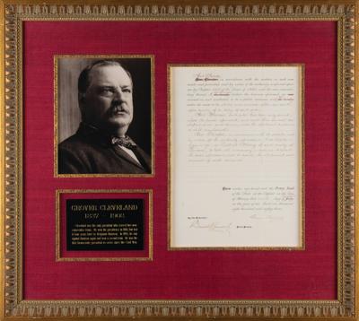 Lot #50 Grover Cleveland Document Signed