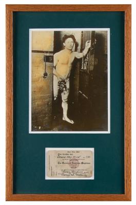 Lot #568 Harry Houdini Signed SAM Membership Card - Image 1