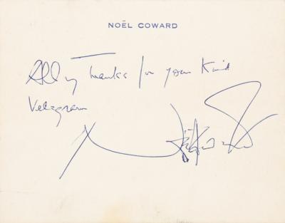 Lot #452 Noel Coward Signature