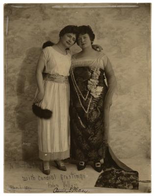 Lot #123 Helen Keller and Anne Sullivan Signed Photograph