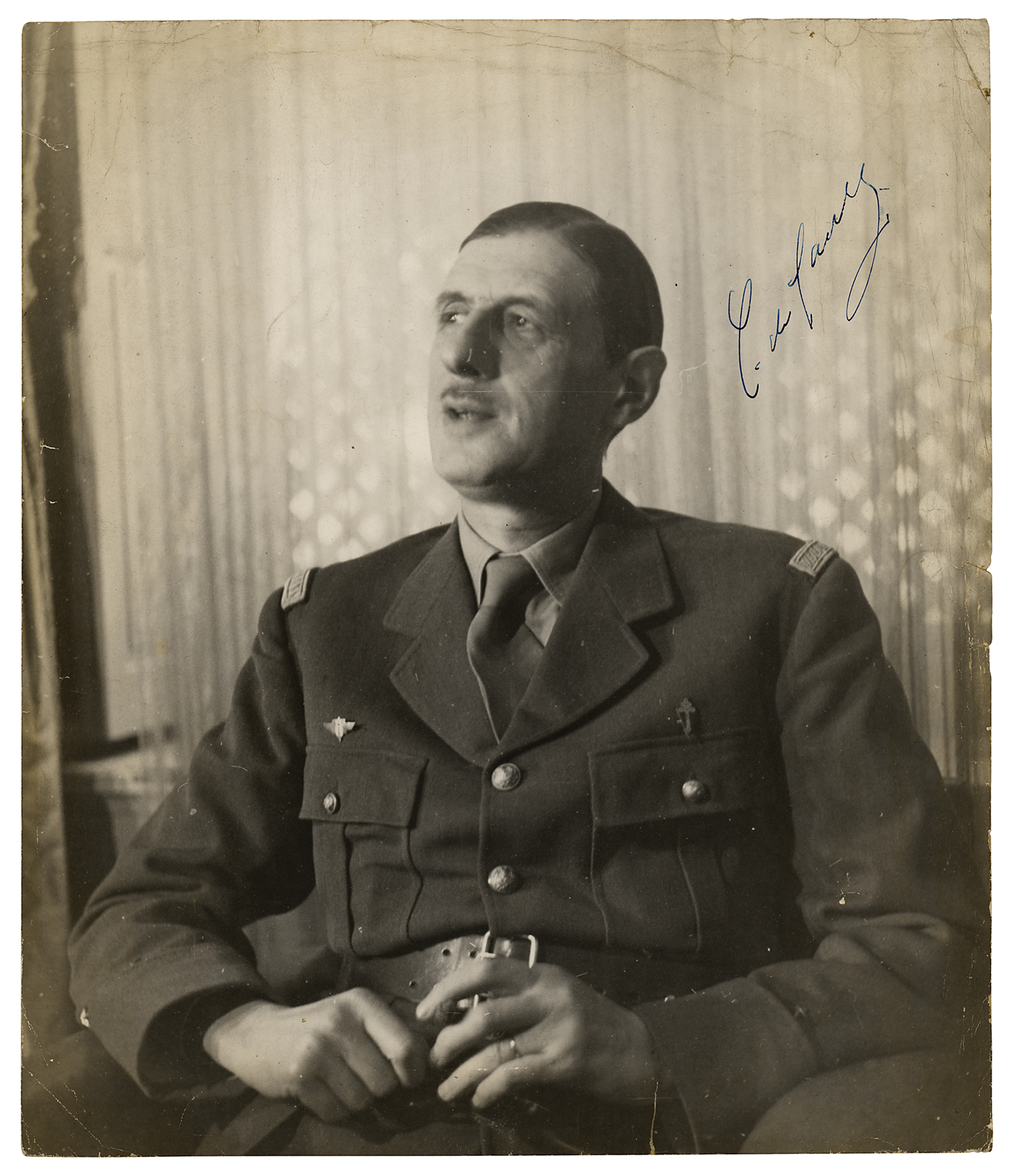 Lot #159 Charles de Gaulle Signed Photograph