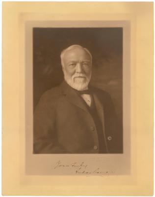 Lot #131 Andrew Carnegie Signed Photograph