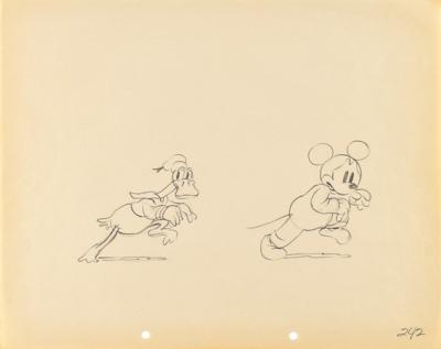 Lot #647 Mickey Mouse and Donald Duck production drawing from Mickey's Service Station - Image 1