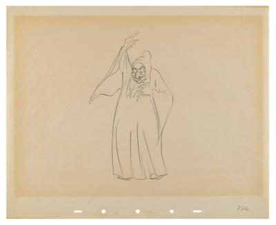 Lot #674 Wicked Witch rough production drawing from Snow White and the Seven Dwarfs