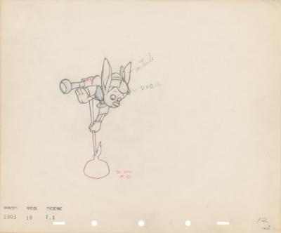 Lot #712 Pinocchio production drawing from Pinocchio