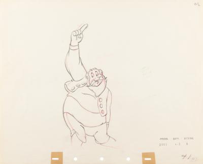 Lot #714 Stromboli production drawing from Pinocchio - Image 1