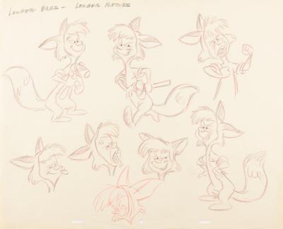 Lot #742 Lost Boy preliminary production model sheet from Peter Pan - Image 1
