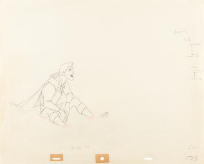 Lot #760 Milt Kahl production drawing of Prince Phillip from Sleeping Beauty - Image 1