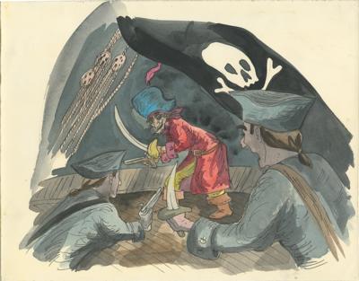 Lot #768 Pirates of the Caribbean ride concept painting by Marc Davis