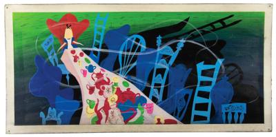 Lot #815 Mary Blair large concept painting of Alice from Alice in Wonderland