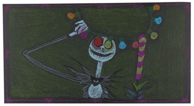 Lot #798 Jack Skellington production concept storyboard painting from Nightmare Before Christmas - Image 1